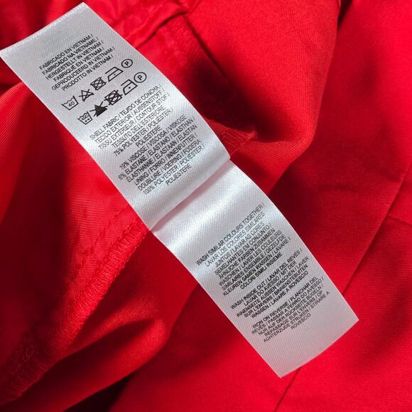 Primark Red Ruffle Pocket Dress Pants 6 - Picture 6 of 10